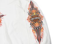 画像4: Used Harley-Davidson L/S Print Pocket Tee White made in USA (4)