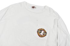 画像2: Used Harley-Davidson L/S Print Pocket Tee White (2)
