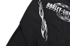 画像5: Used Harley-Davidson L/S Print Tee Black (5)