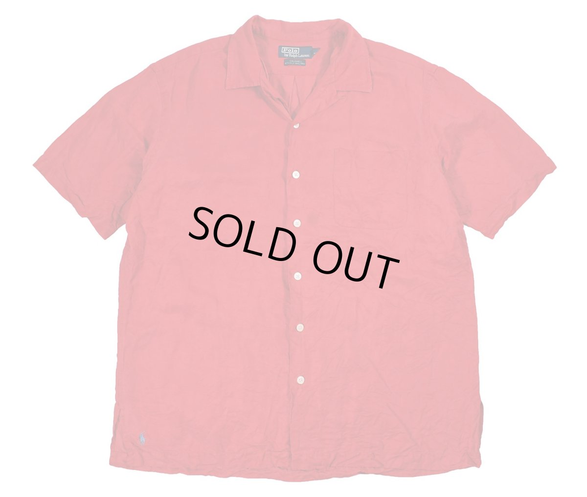 画像1: Used Polo Ralph Lauren Silk/Linen S/S Open Collar Shirt "Caldwell" (1)