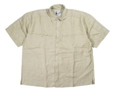 画像1: Deadstock Goouch Customize S/S Linen Shirt Khaki (1)