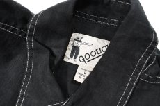 画像4: Deadstock Goouch Customize S/S Linen Shirt Single Pocket Black (4)