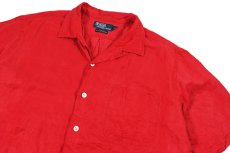 画像2: Used Polo Ralph Lauren Silk/Linen S/S Open Collar Shirt "Caldwell" (2)