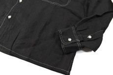 画像3: Deadstock Goouch Customize L/S Linen Shirt Black (3)
