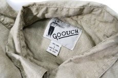 画像4: Deadstock Goouch Customize S/S Linen Shirt Single Pocket Khaki (4)