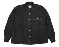 画像1: Deadstock Goouch Customize L/S Linen Shirt Black (1)