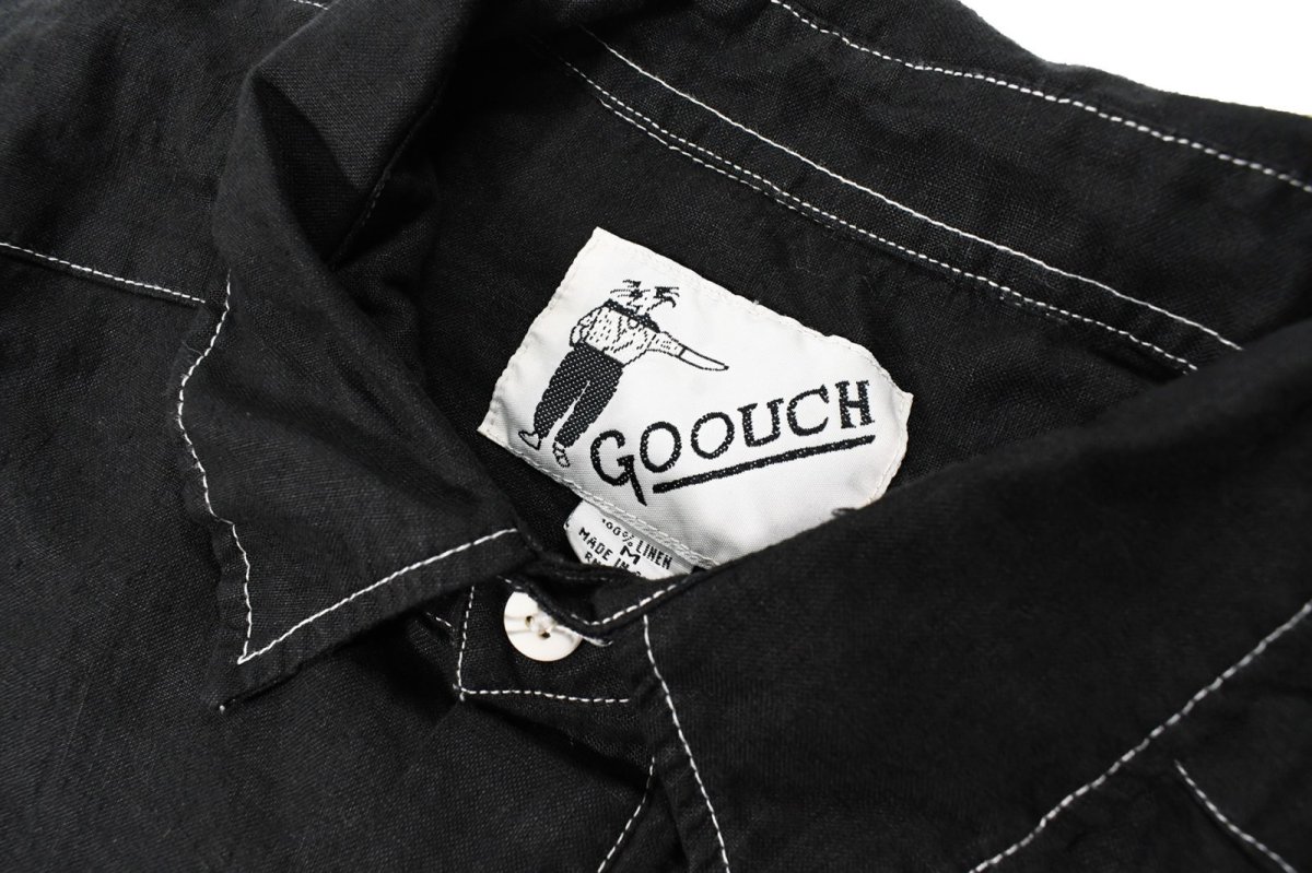 画像4: Deadstock Goouch Customize S/S Linen Shirt Black (4)