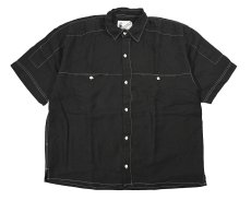画像1: Deadstock Goouch Customize S/S Linen Shirt Black (1)