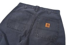 画像4: Used Carhartt Duck Carpenter Pants Navy カーハート (4)