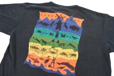 画像4: 90s Used patagonia Print Tee Black made in USA 絶滅危惧種 パタゴニア (4)