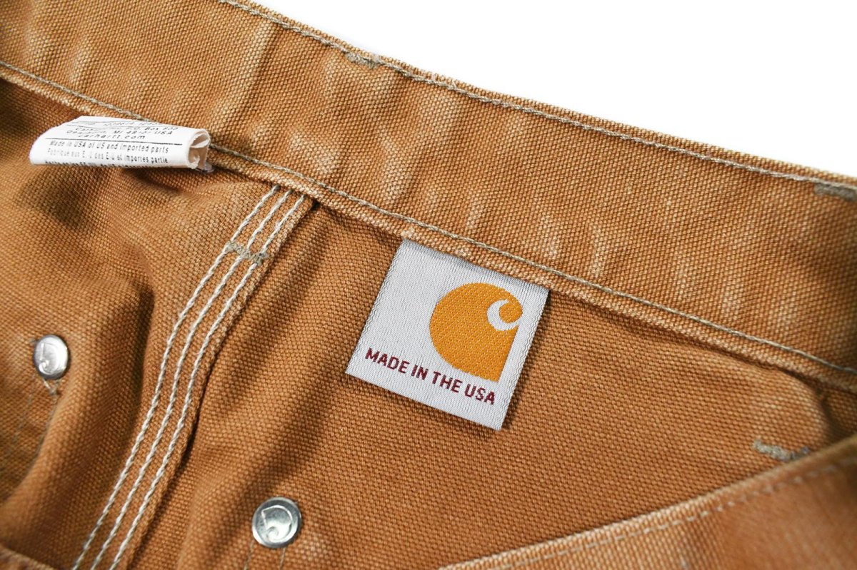 画像7: Used Carhartt Duck Double Knee Carpenter Pants Brown made in USA カーハート (7)