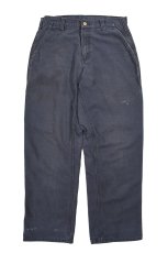 画像1: Used Carhartt Duck Carpenter Pants Navy カーハート (1)
