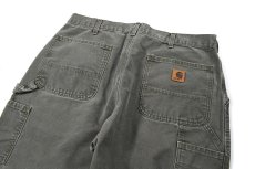 画像4: Used Carhartt Duck Carpenter Pants Moss カーハート (4)