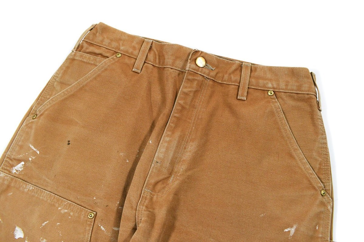 画像2: Used Carhartt Duck Double Knee Carpenter Pants Brown made in USA カーハート (2)