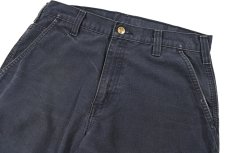 画像2: Used Carhartt Duck Carpenter Pants Navy カーハート (2)