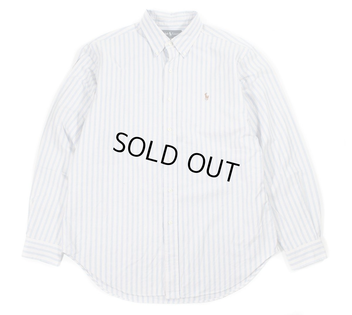 画像1: Used Ralph Lauren Stripe B/D Shirt "Classic Fit" ラルフローレン (1)