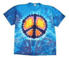 画像1: Used Peace Mark Print Tee made in USA (1)