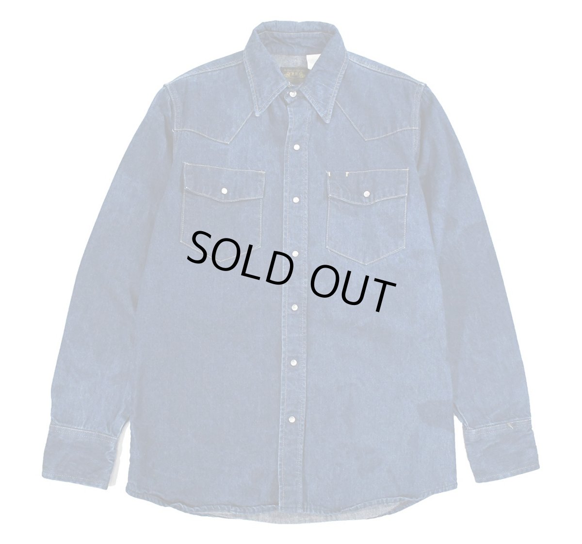画像1: Used BB Brand Denim Western Shirt made in USA (1)