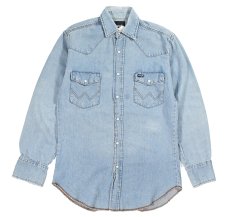画像1: Used Wrangler Denim Western Shirt (1)