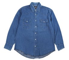 画像1: Used Wrangler Denim Western Shirt (1)
