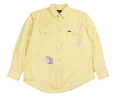 画像1: Used Wrangler Damaged Denim Western Shirt (1)