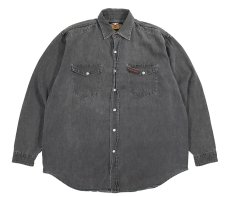 画像1: Used Harley-Davidson Denim Western Shirt (1)