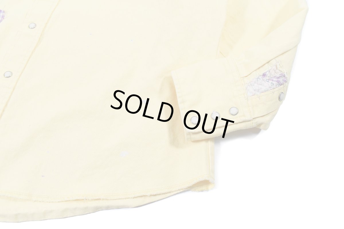 画像3: Used Wrangler Damaged Denim Western Shirt (3)