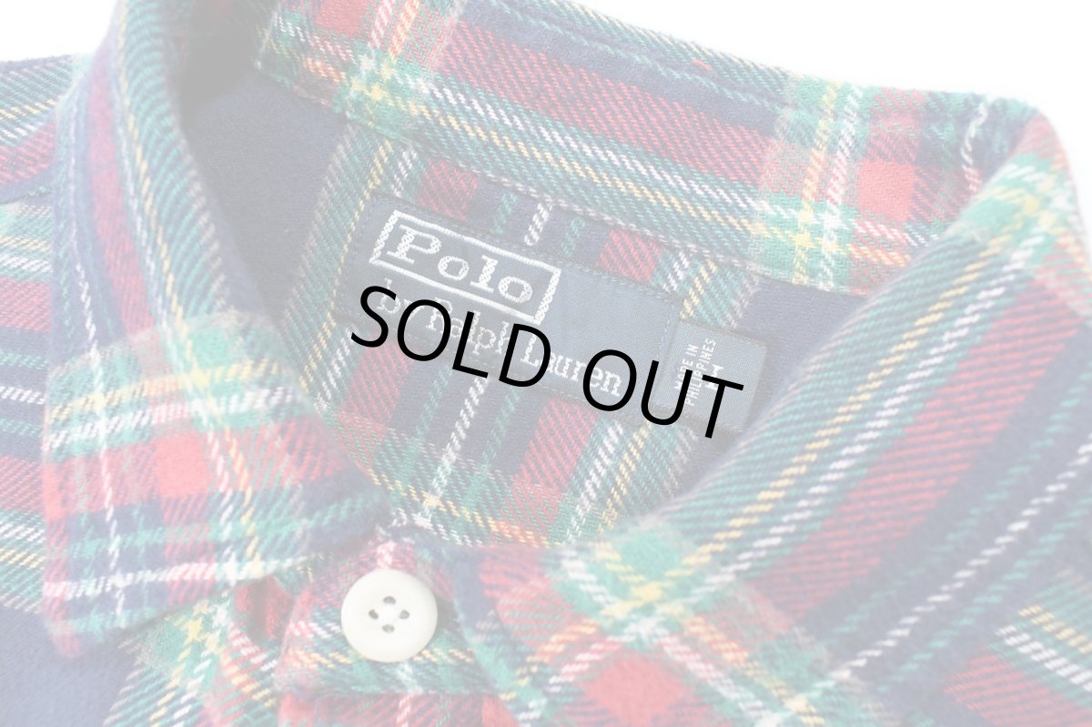画像4: Used Polo Ralph Lauren Heavy Flannel Shirt ラルフローレン (4)