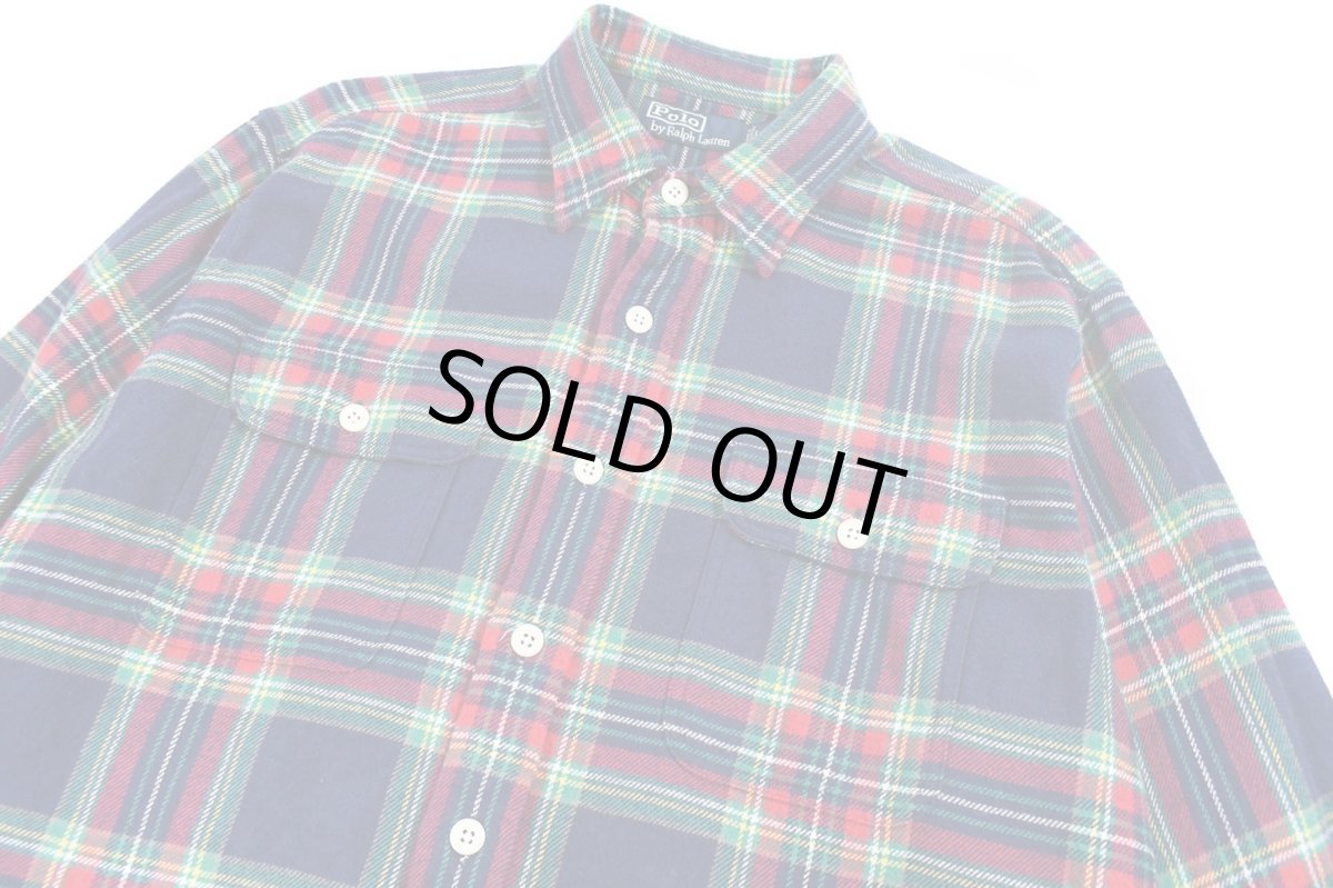 画像2: Used Polo Ralph Lauren Heavy Flannel Shirt ラルフローレン (2)