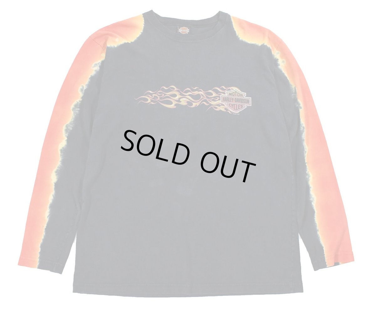 画像1: Used Harley-Davidson L/S Print Tee (1)