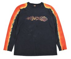 画像1: Used Harley-Davidson L/S Print Tee (1)