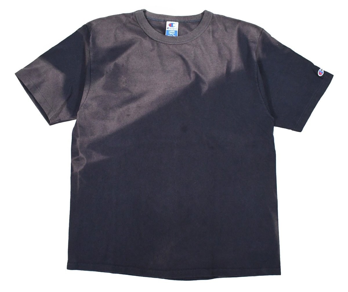 画像1: Used Champion S/S Fade Tee Navy (1)