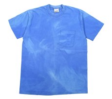 画像1: Used Trend Basics S/S Fade Pocket Tee Blue made in USA (1)