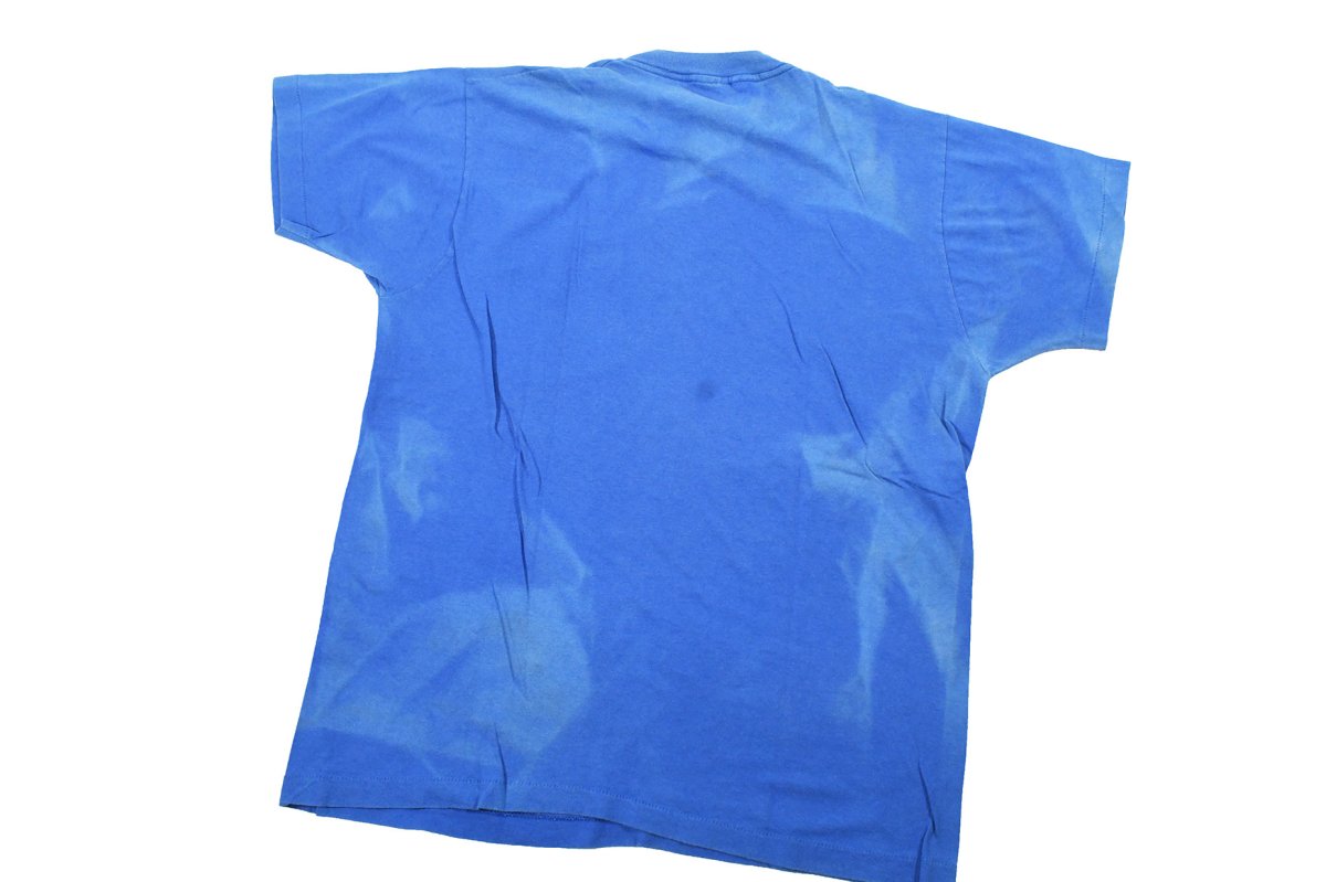 画像4: Used Fruit of the Loom S/S Fade Pocket Tee Blue made in USA (4)