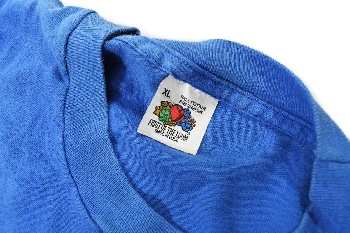画像3: Used Fruit of the Loom S/S Fade Pocket Tee Blue made in USA (3)