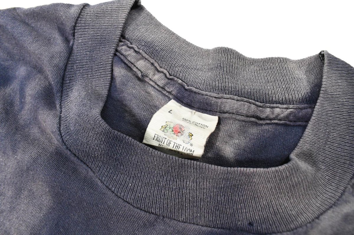 画像3: Used Fruit of the Loom S/S Fade Pocket Tee Navy made in USA (3)