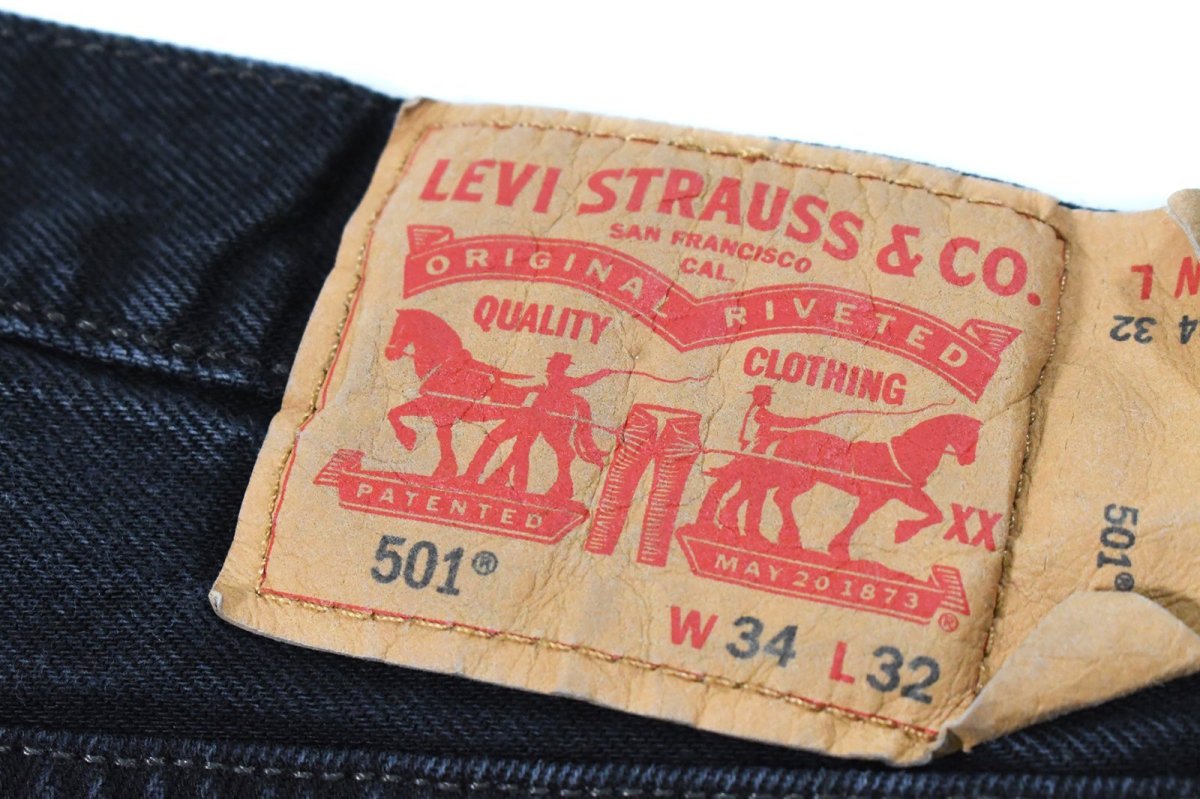 画像5: Used Levi's 501 Denim Pants Black リーバイス (5)