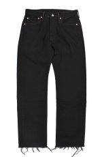 画像1: Used Levi's 501 Cut Off Denim Pants Black リーバイス (1)