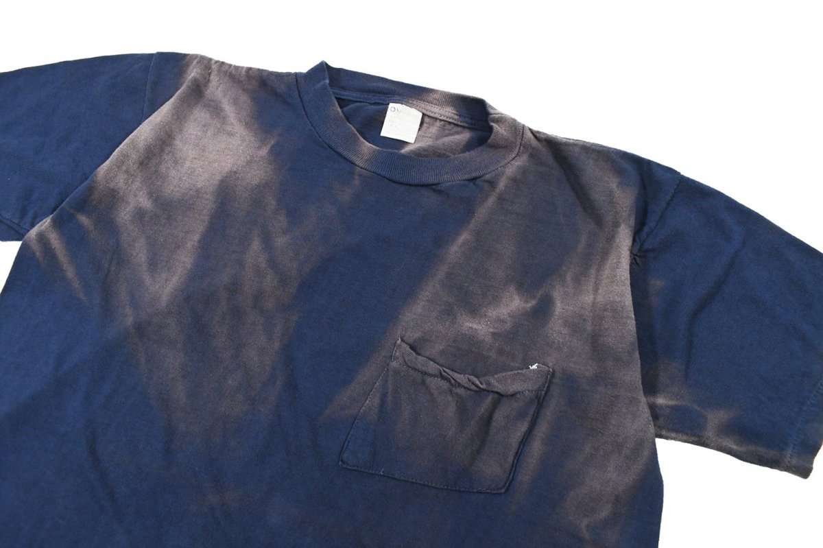 画像2: Used S/S Fade Pocket Tee Navy (2)