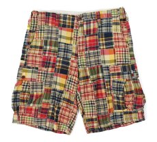 画像1: Used Gap Patchwork Check Cargo Shorts (1)