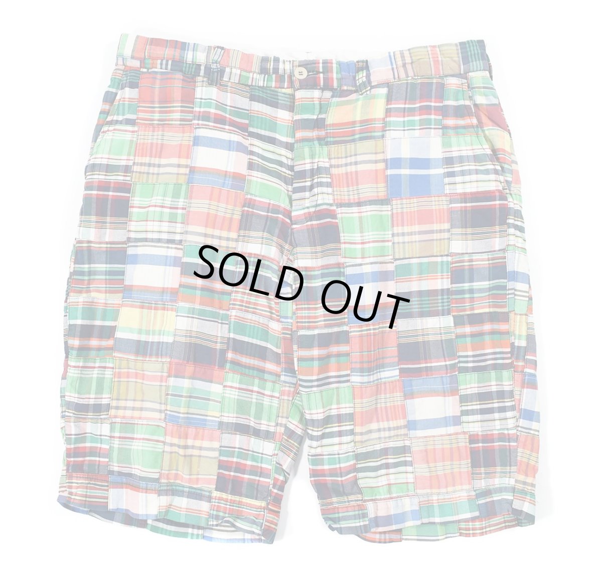 画像1: Used Polo Ralph Lauren Patchwork Check Shorts (1)
