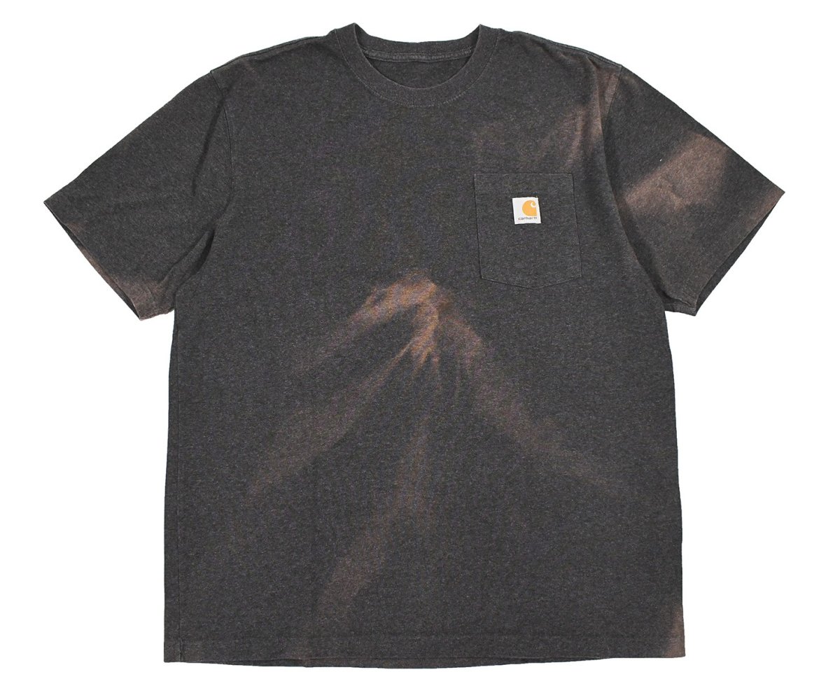 画像1: Used Carhartt S/S Fade Pocket Tee Charcoal (1)