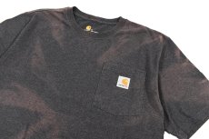 画像2: Used Carhartt S/S Fade Pocket Tee Charcoal (2)