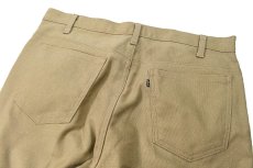 画像4: Used Levi's 517 STA-PREST Flare Pants Khaki made in USA スタプレ (4)
