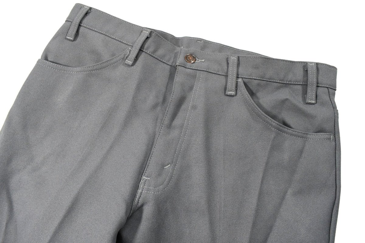 画像2: Used Levi's 517 Flare Pants Grey made in USA スタプレ (2)