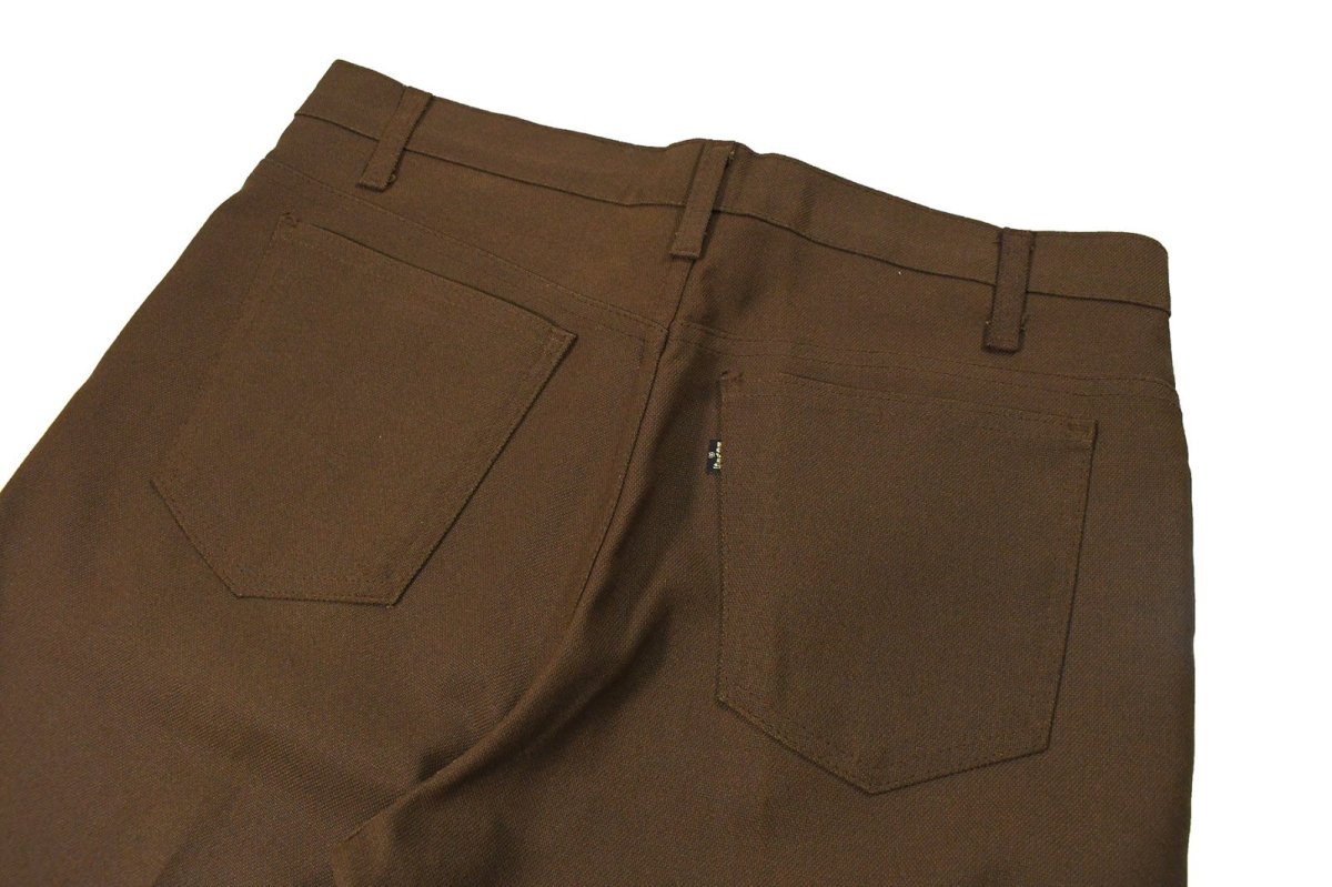 画像4: Deadstock Levi's 517 STA-PREST Flare Pants Brown made in USA スタプレ (4)