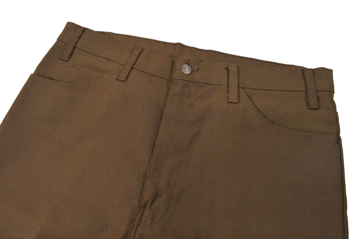 画像2: Deadstock Levi's 517 STA-PREST Flare Pants Brown made in USA スタプレ (2)