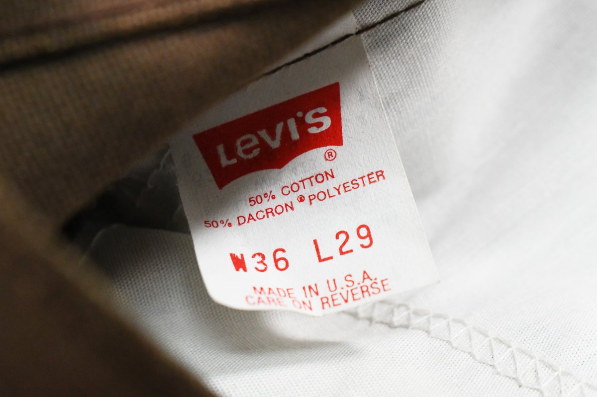 画像6: Deadstock Levi's 517 STA-PREST Flare Pants Brown made in USA スタプレ (6)