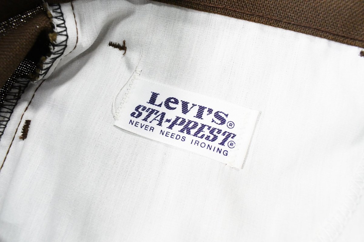 画像5: Deadstock Levi's 517 STA-PREST Flare Pants Brown made in USA スタプレ (5)