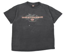 画像1: Used Harley-Davidson S/S Print Tee Black made in USA (1)